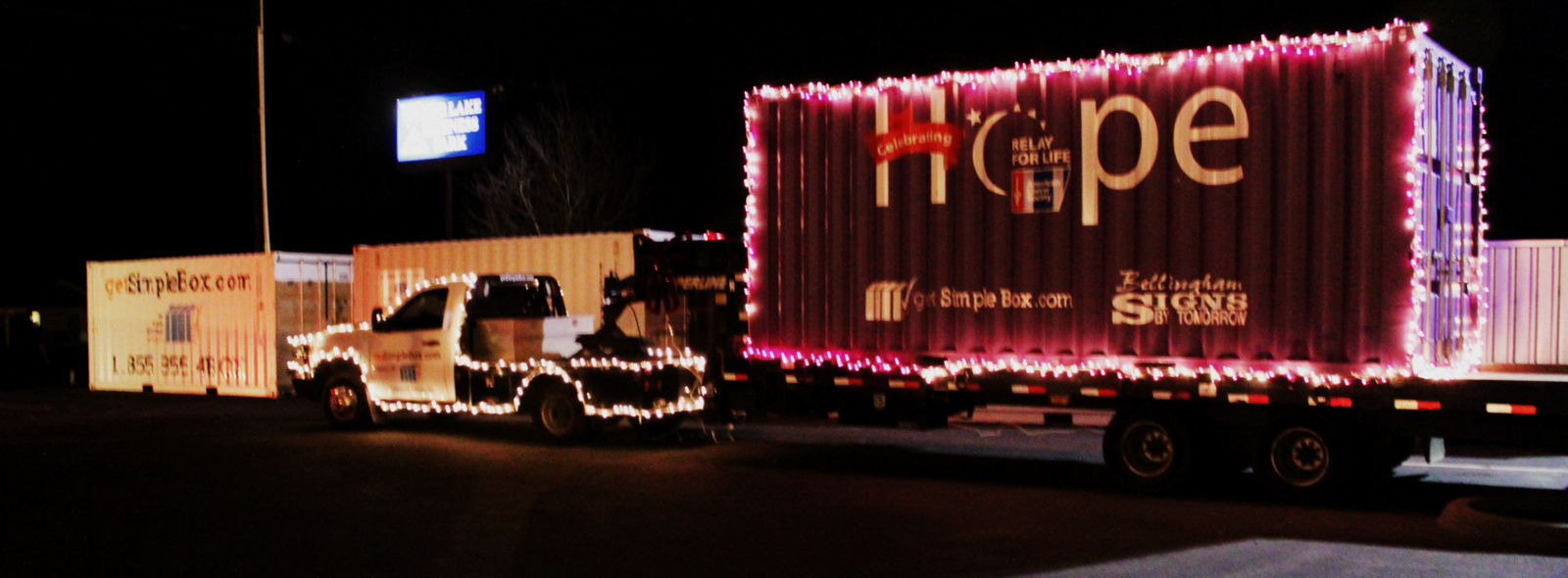 Storage Containers in Lynden Lighted Christmas Parade